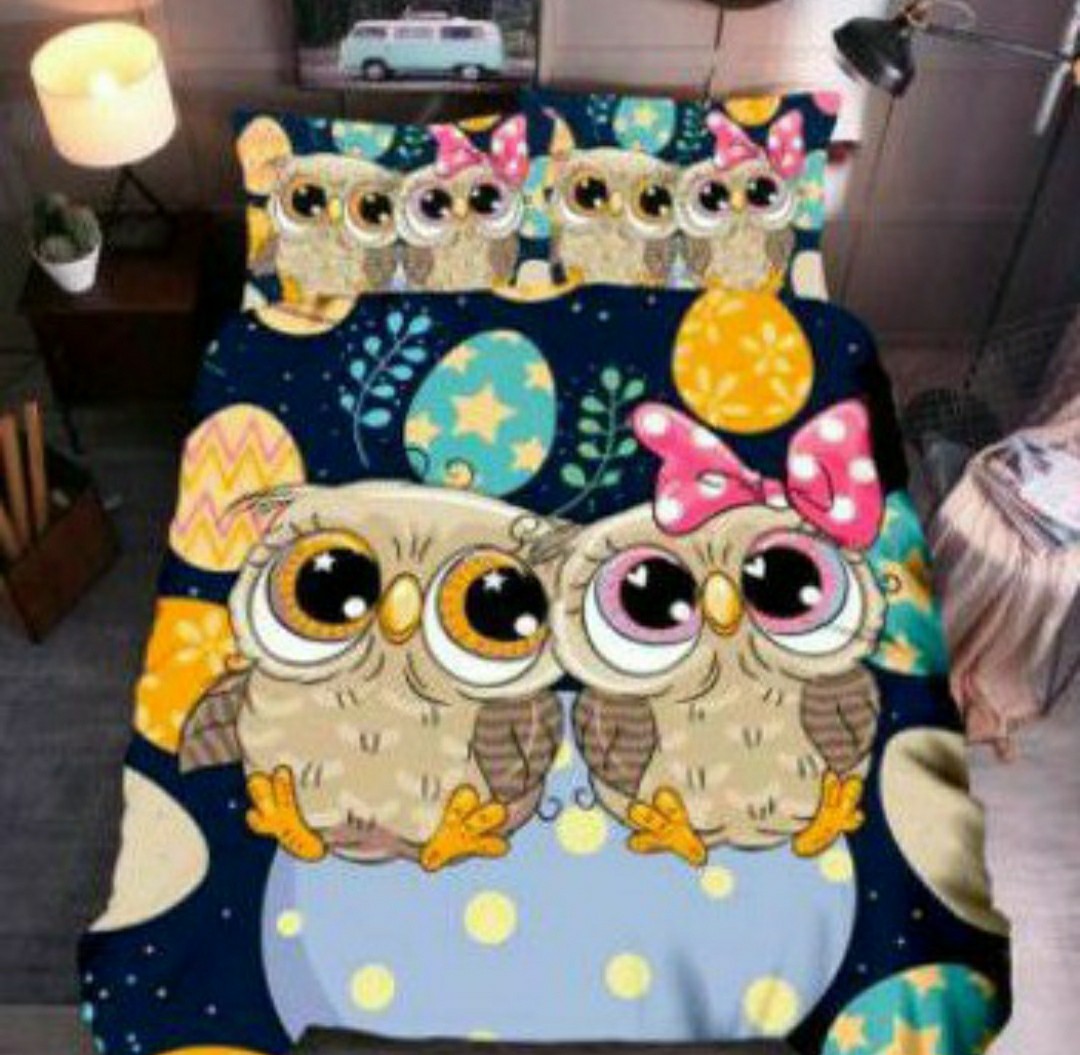 Seprei Homemade Murah, Motif Cute Owl