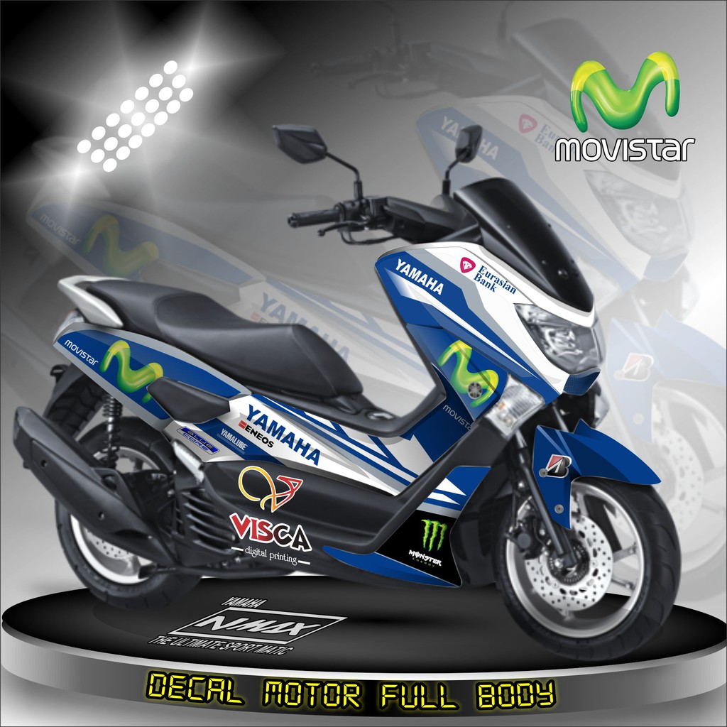 Decal Nmax Old Decal Nmax Full Body Dekal Nmax Stiker Nmax Full Body Motif Movistar