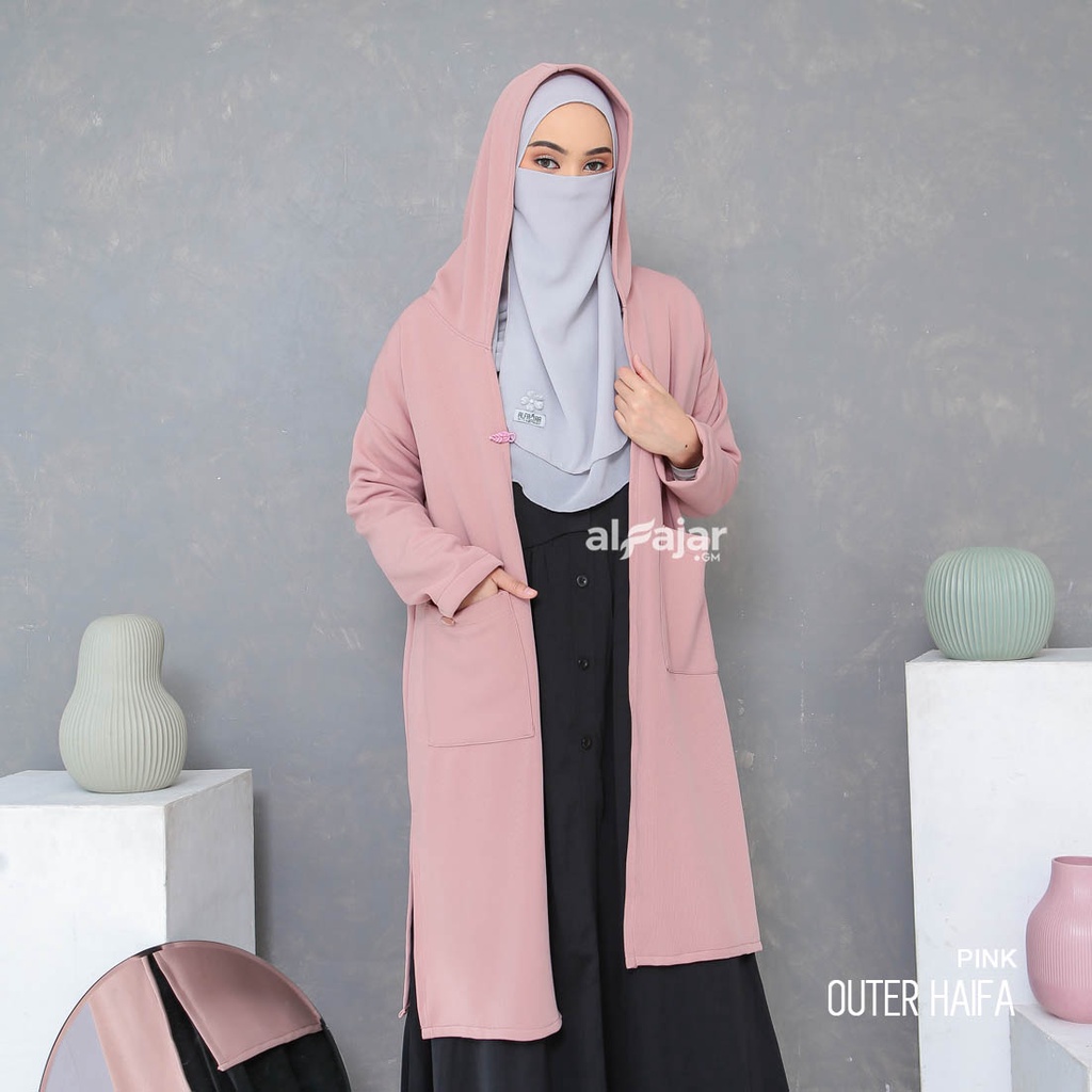 Outer Hoodie Syar'i Haifa by Alfajar