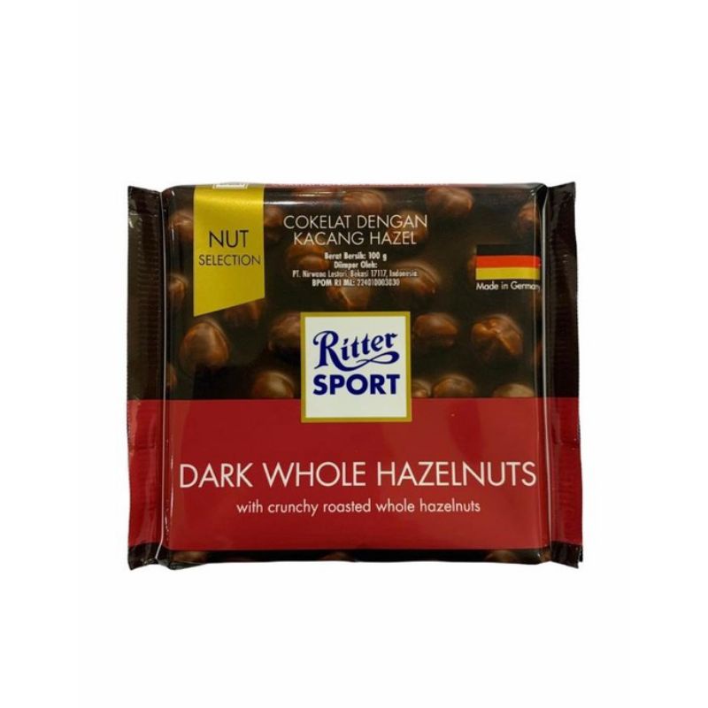 Coklat Ritter Sport Dark Whole Hazelnuts 100gr / dark whole hazelnut