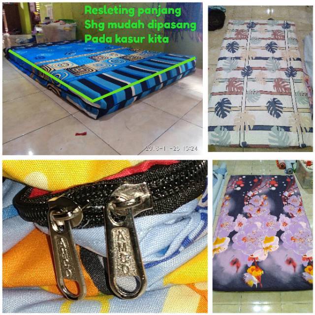 Sarung kasur resleting L uk 90x200x15 no 4 90x200x10 200x90x10 200x90x15