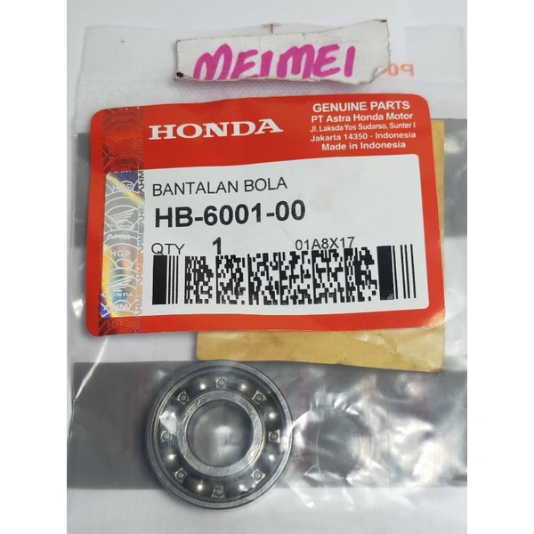 bearing lahar 6001 water pump Vario ,Vario 125,150,pcx