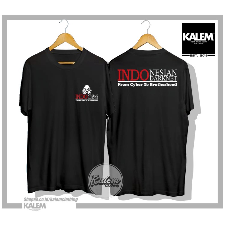 Kaos Baju INDONESIAN DARKNET FROM CYBER / INDONESIA DARKNET FROM CYBER Kaos Distro - KALEMCLOTHING