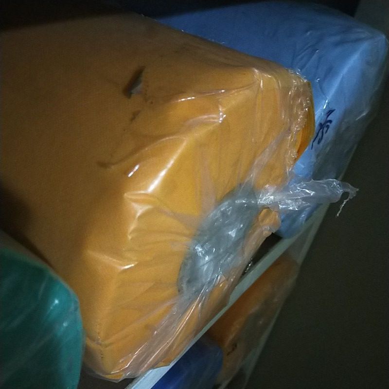 Tissue Kertas /Tissue furing/ Kain Hand Bouquet/ Spunbond gsm mix /kain furing/kain spunbond per meter-Orange Muda 75gsm