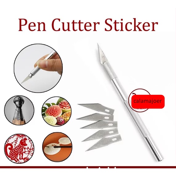 

pen cutter - cutting sticker 5 mata pisau||PISAU STEK/CUTTING STICKER
