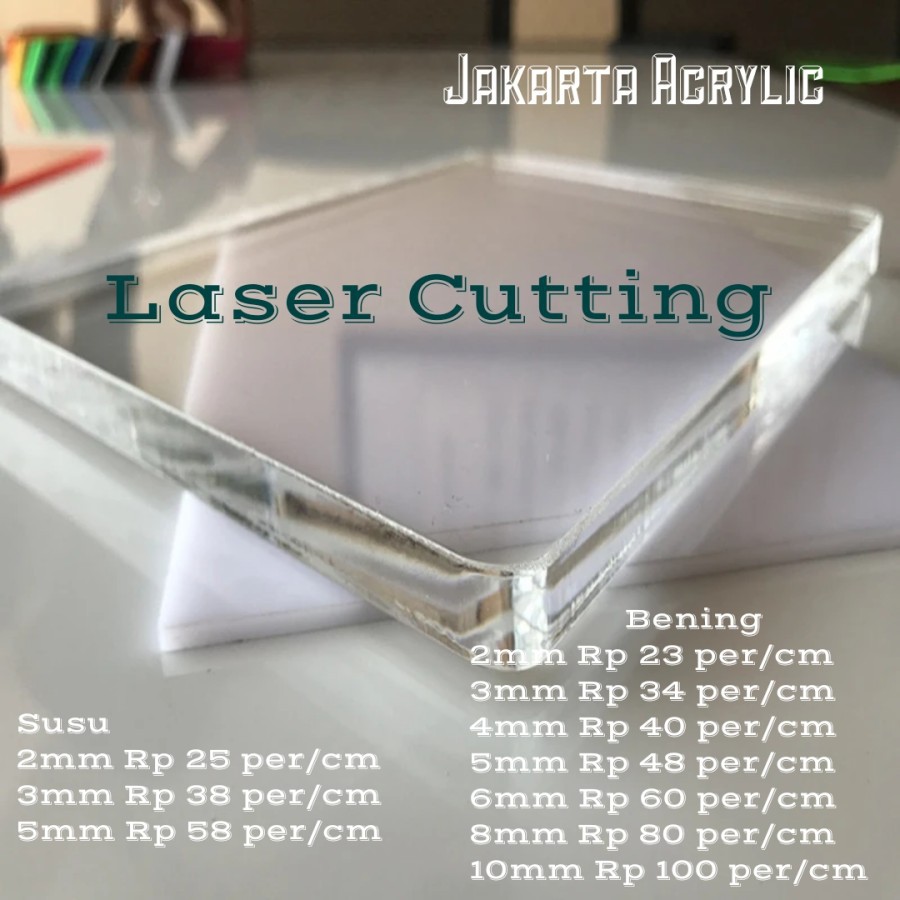 Acrylic 2mm 10x70cm Laser Cutting Akrilik Bening / Clear