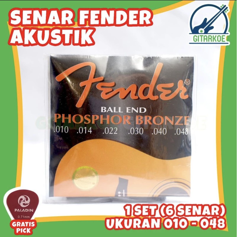 Senar Gitar Akustik Fender Ball End Phosphor Bronze 010 048