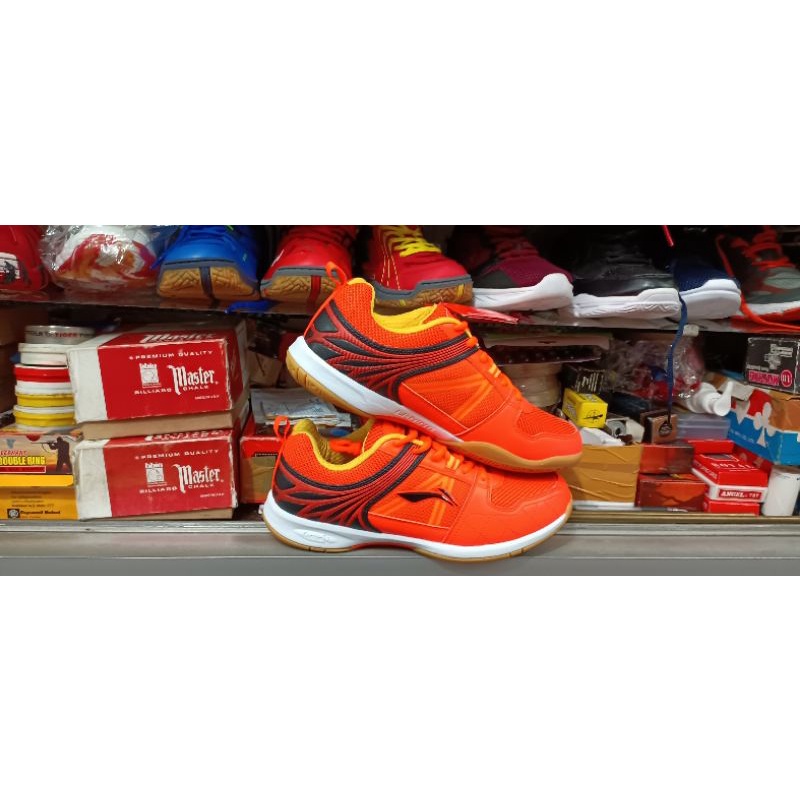 sepatu badminton li ning attack g6 orange
