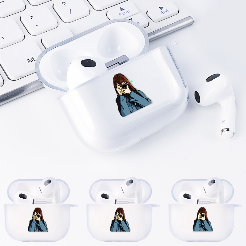 Casing Silikon TPU Motif Bunga Untuk Apple Airpods 3