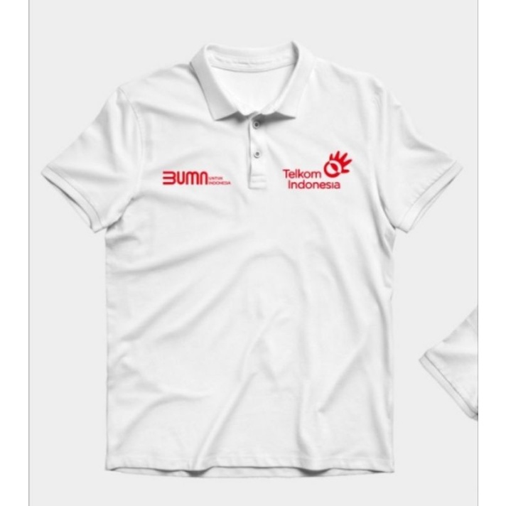 kaos polo tshirt TELKOM kaos Bumn kaos distro kerah wangki