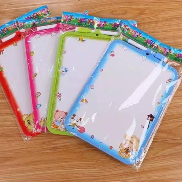 

✹ Papan Tulis Anak Anak Bisa Hapus Bonus Extra 5 Spidol Bisa Hapus - Biru ➱