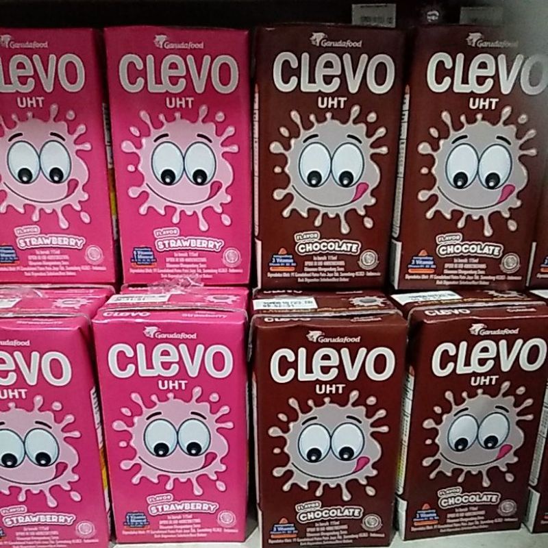 BARU PAKET 3 pcs SUSU UHT CLEVO 115 ml SUSU KOTAK SUSU UHT Bisa Mix rasa