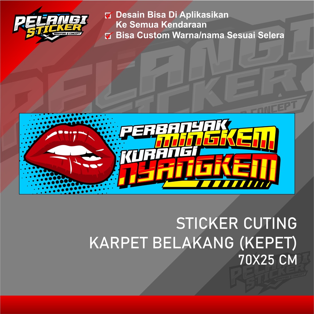 Stiker Karpet Belakang Truk Stiker Kepet Karpet Belakang Stiker Variasi Truck 31 truk 70x25cm printi