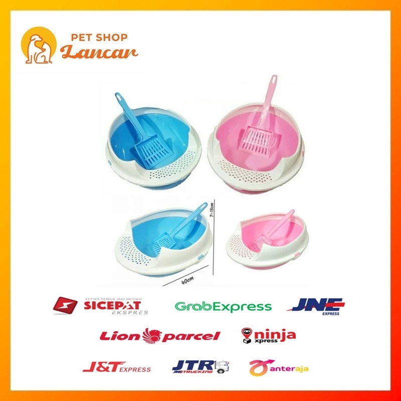 Cat Pan Set - Bak Pasir Kucing dengan Serokan