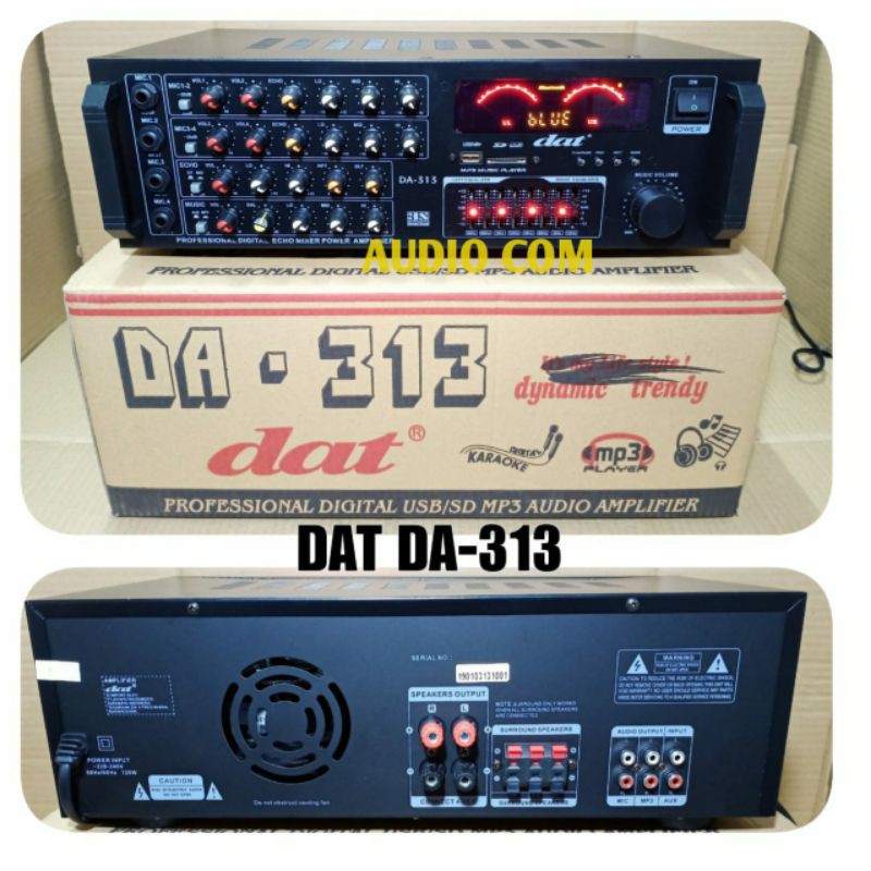 AMPLI DAT DT313 AMPLI BERIKUT EQUALIZER PLUS BLUETOOTH DAN USB PLAYER