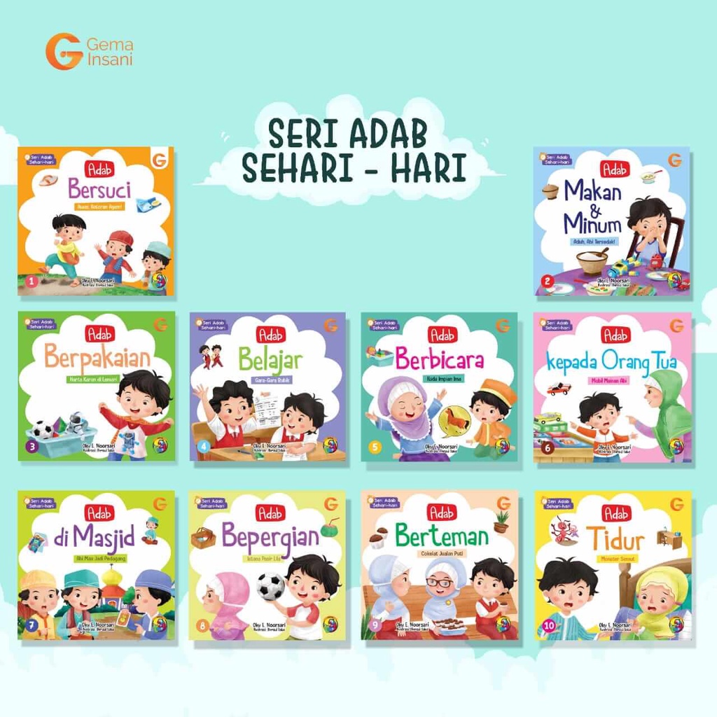 Buku 1 Set Seri Adab sehari-hari - Gema Insani 100% Original