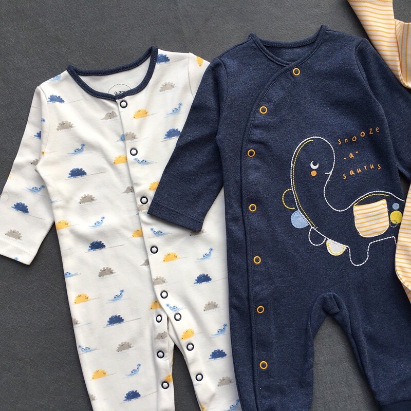 BABY K2 - Sleepsuit buka kaki isi 3 pcs motif dino