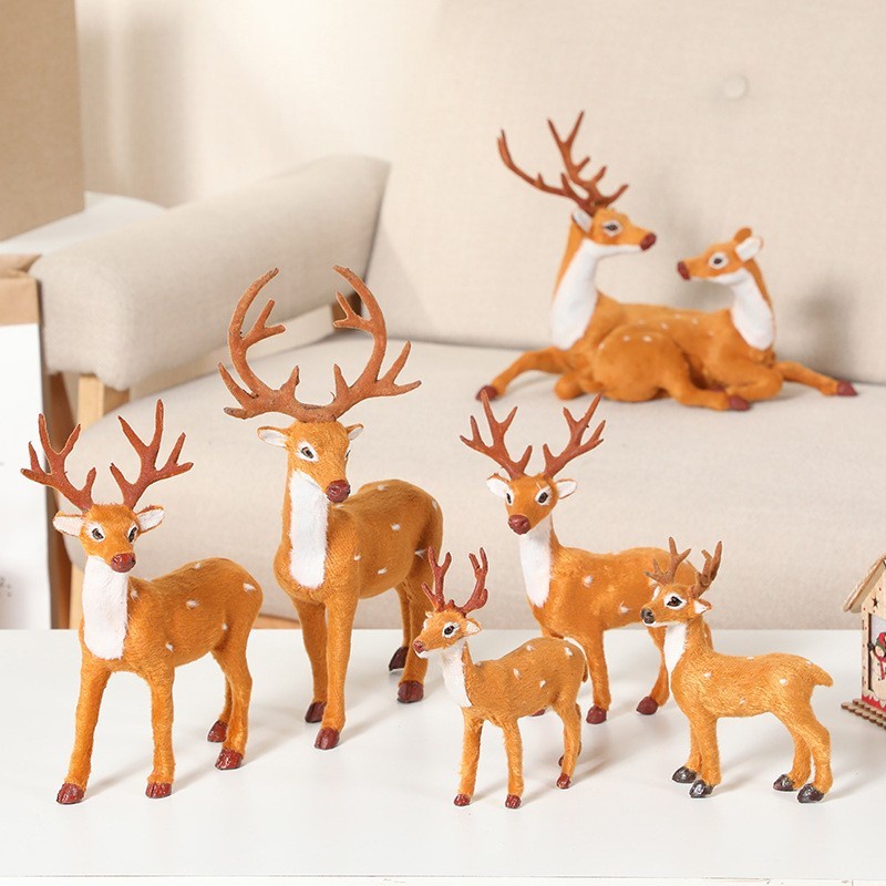 Patung Rusa Tanduk Pajangan Raindeer Rudolf Rusa Natal Kado Christmas
