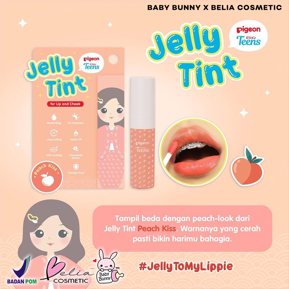 ❤ BELIA ❤ PIGEON Teens Jelly Tint | Lip Tint | Lip and Cheek | Pelembab Bibir BPOM