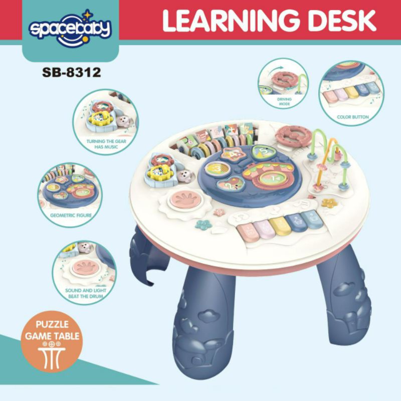 SIYA✨ FREE BUBBLEWRAP SPACEBABY LEARNING DESK SB 8312 MEJA EDUKASI BAYI MAINAN EDUKASI BAYI MEJA MUSIK SPACEBABY SB8312 MAINAN MURAH ANAK MAINAN BELAJAR ANAK EDUKATIF KADO ANAK MURAH KADO BAYI