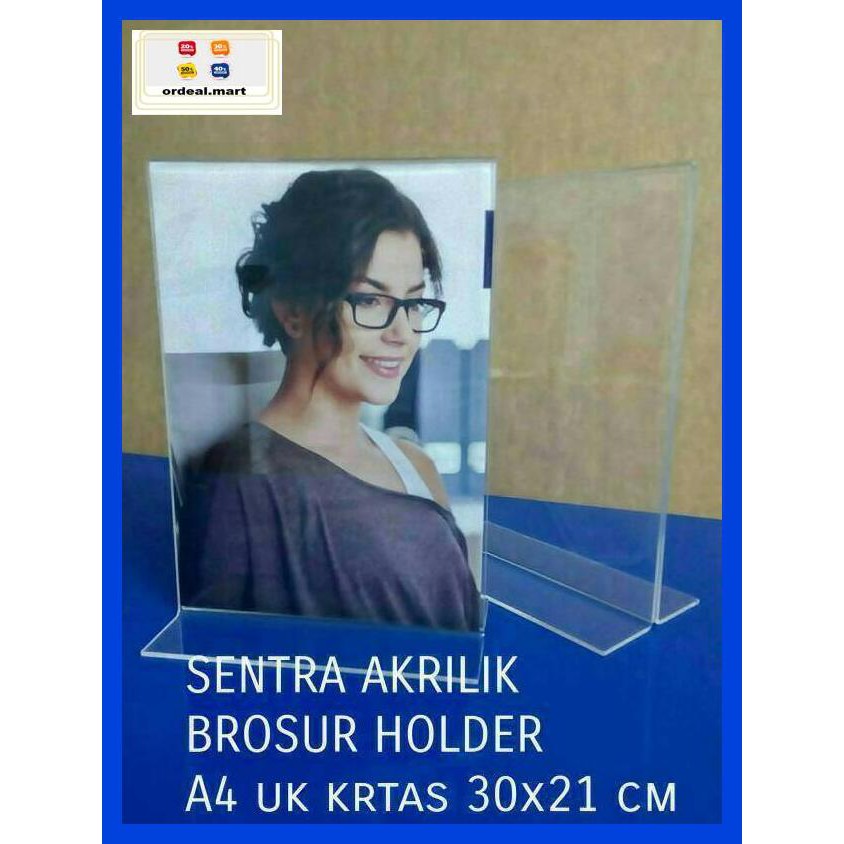 

6Rtiut7- Acrylic Tentcard/Nomor Meja Arylic/Papan Nama /Tempat Brosur Uk A4 5Ea5W5-