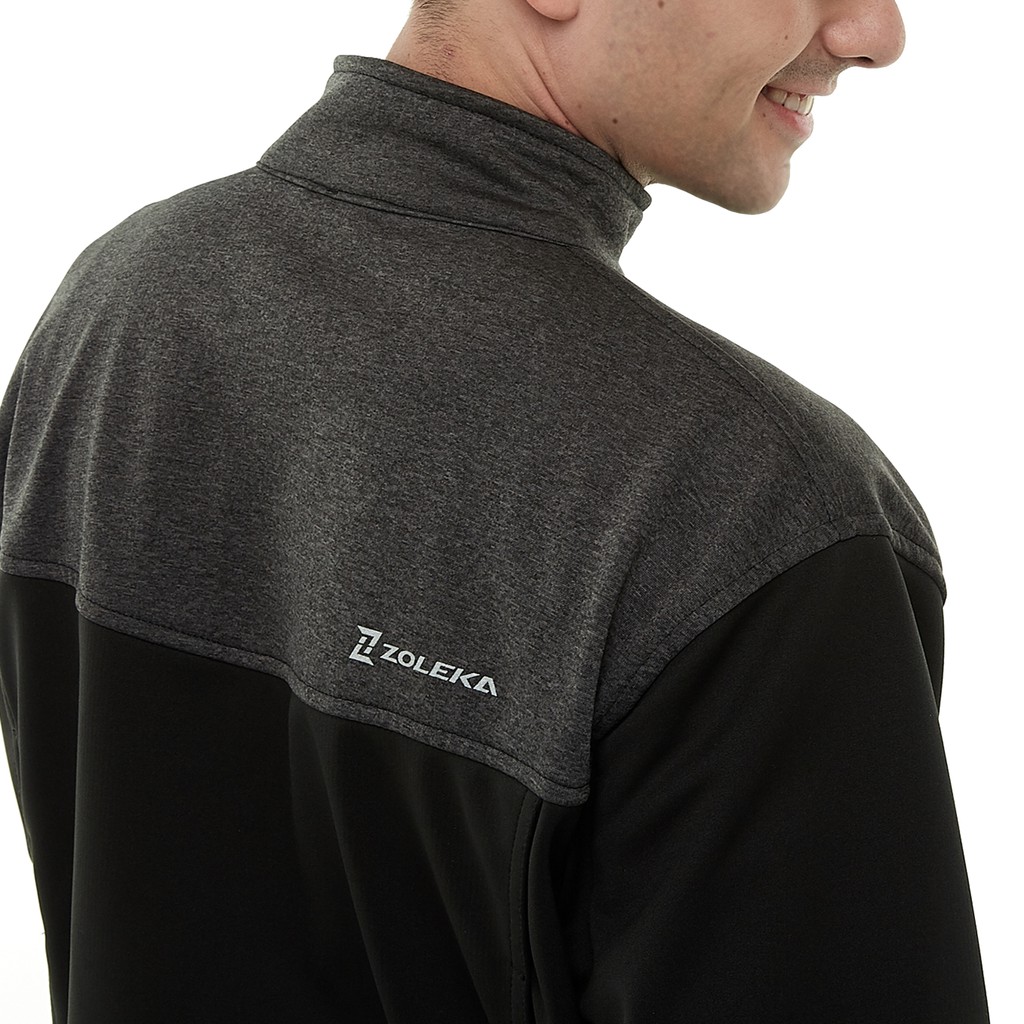ZOLEKA Carter Jaket Motor Pria - Black Grey-4