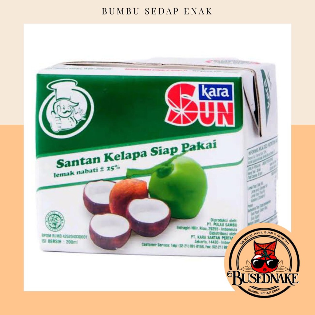 

200ml Kara SUN Santan Kelapa Siap Pakai