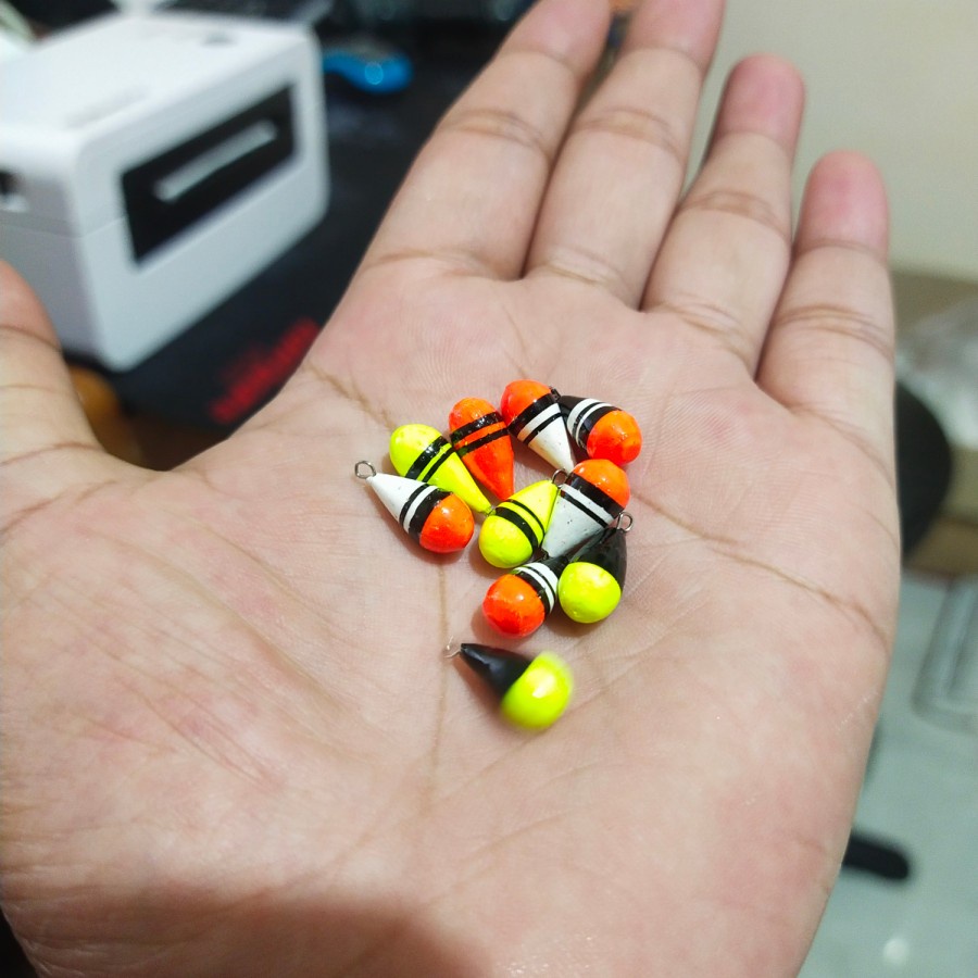 10pcs pelampung kumbul pancing biji jeruk ukuran kecil
