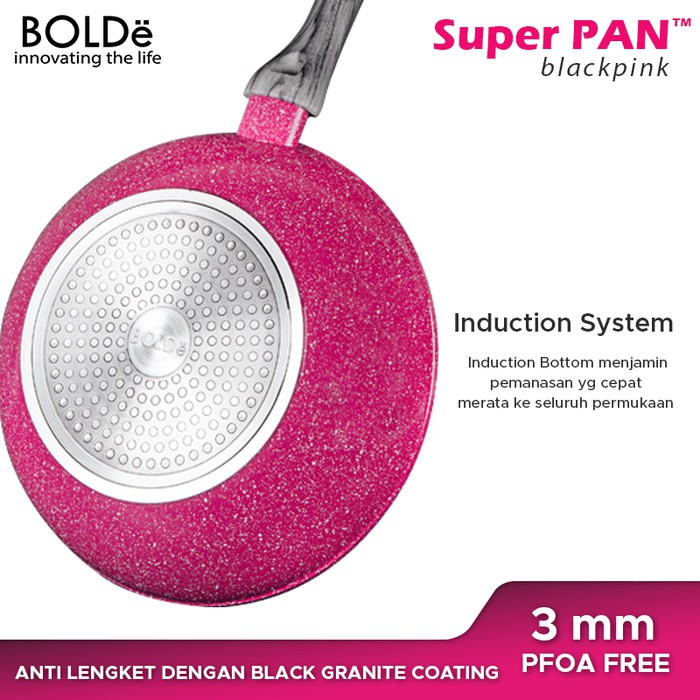 Super Pan Set Black Pink Granite Series