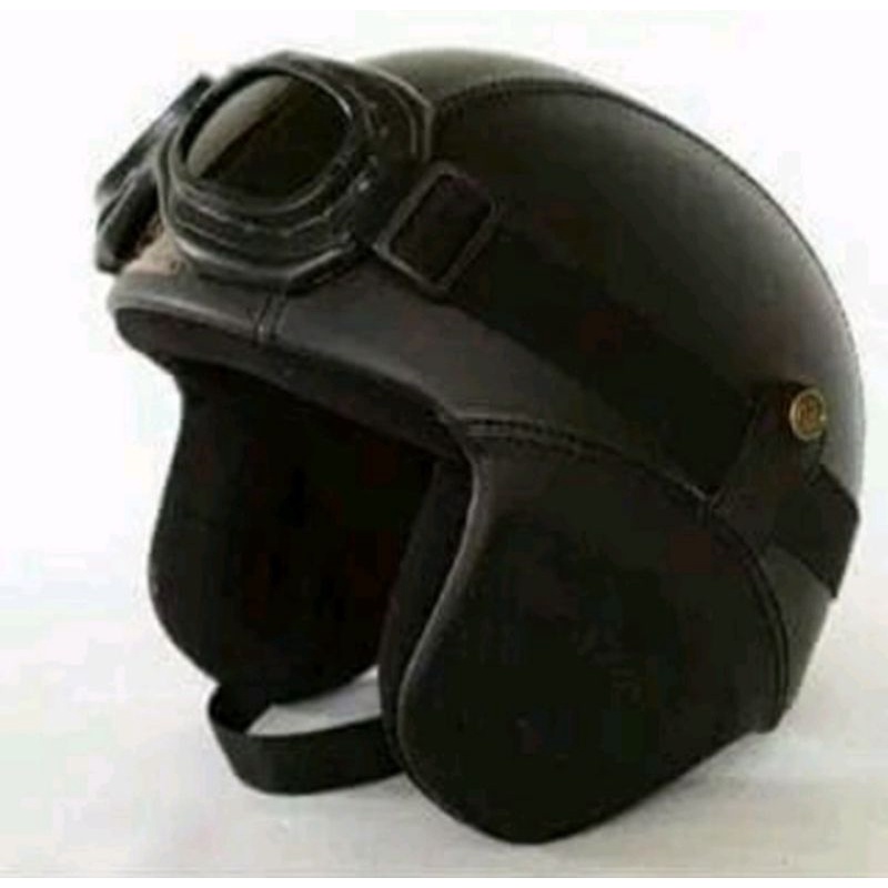 Helm Bogo Kacamata Hitam Doff Pria Wanita