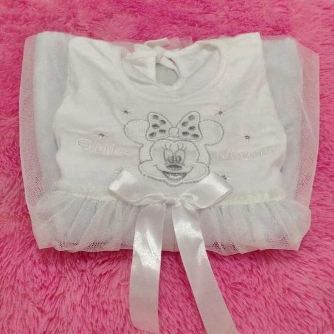 Recomended Baju Bayi Perempuan Dress Baptis Putih Bayi Lace Minnie Terbaru