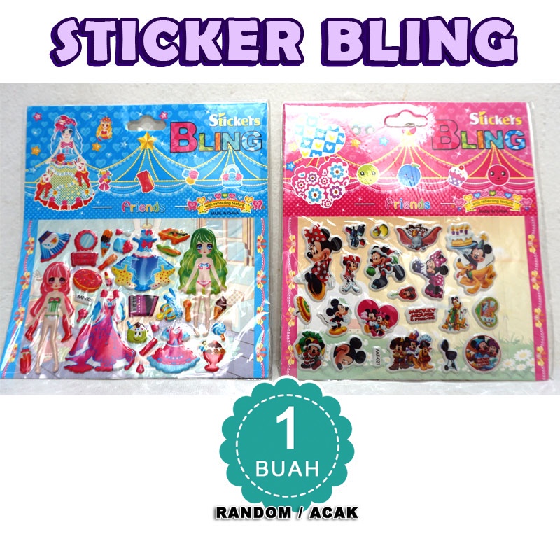 

Sticker BLING fancy karakter random Satuan 1 pc - random - STICKER BLING 001 Satuan