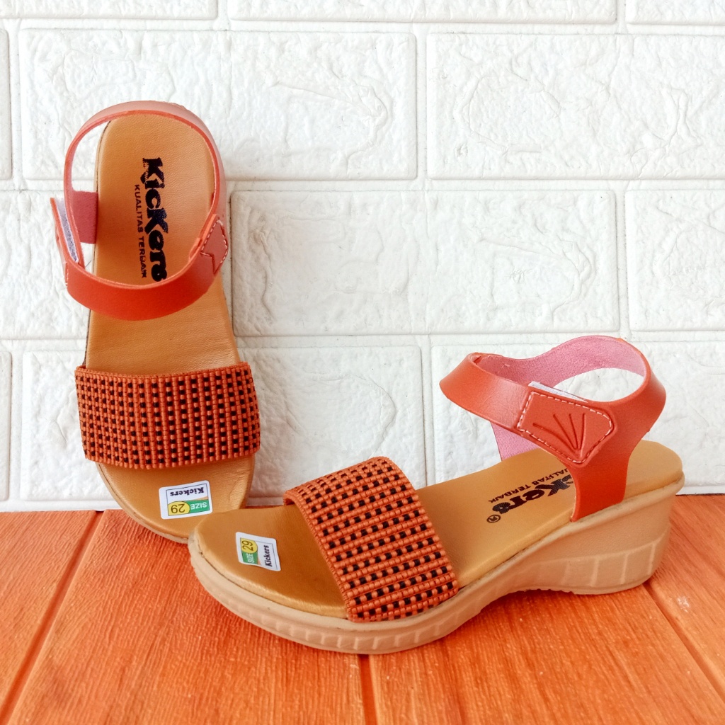 Kickers FZ Rajut 01 Sandal Slop Anak Perempuan Hak 5cm Size 26-35