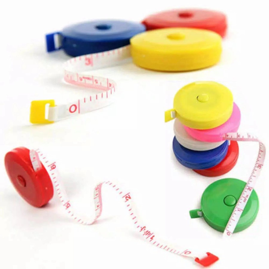 

Meteran Gulung Mini Roll Automatis Putar Alat Ukur Flexible Baju 150Cm