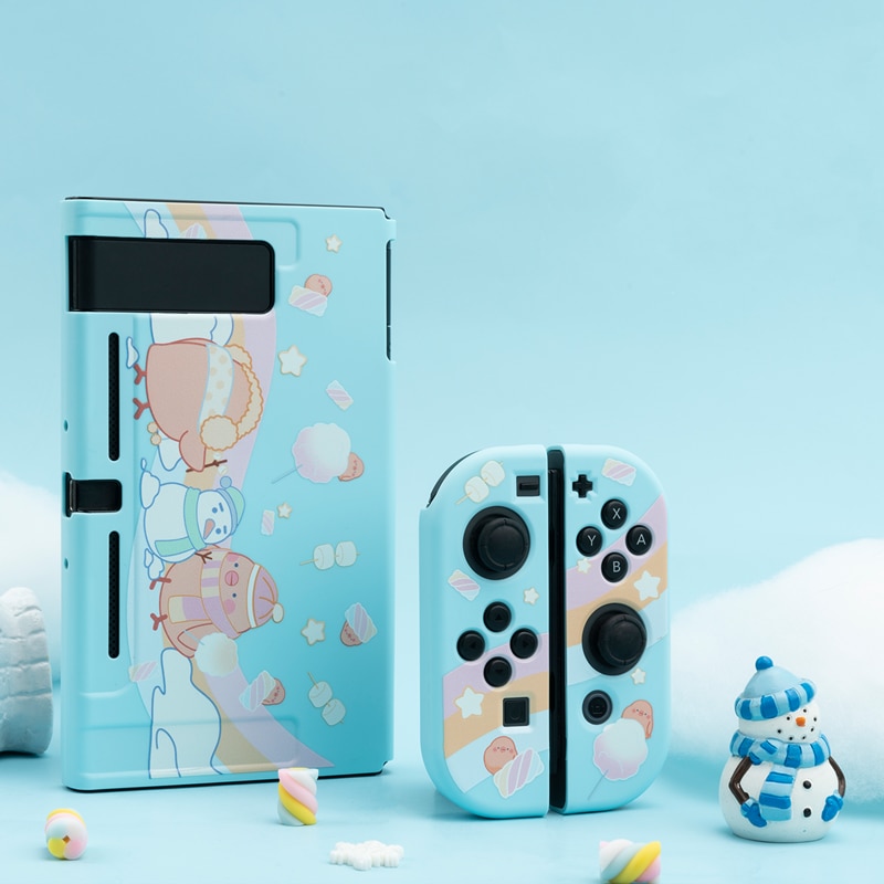 Hard Case Cover Belakang Motif Kartun Ayam Kuning Snowman Peri Untuk Nintendo Switch