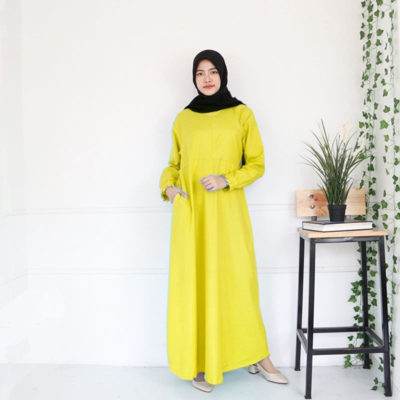 [Fashion Muslim] Gamis Hawwa Syilla Senorita Quinzy DIORA DRESS Anha setcel Nuraya Najwa Polos | terlaris