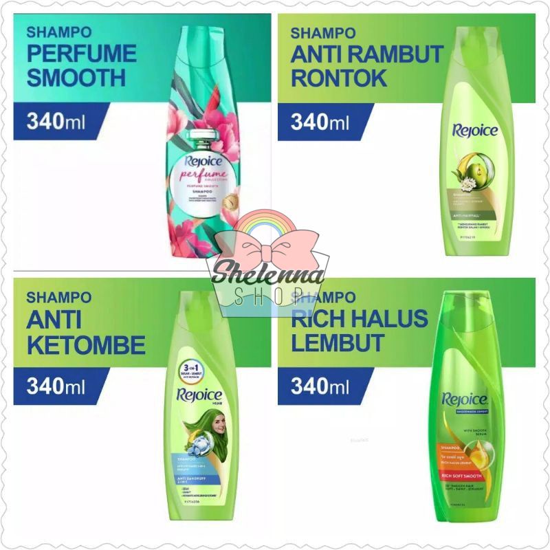 Rejoice Hijab Anti Dandruft, Soft Smooth all  varian 340 ml 150ml