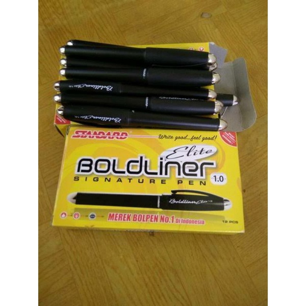 

[PCS] BALLPOINT STANDARD BOLDLINER HITAM / SIGNATURE PEN / SIGN PEN / PULPEN TANDA TANGAN