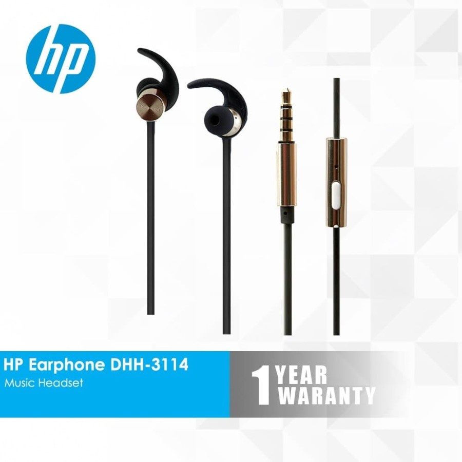 Earphone HP DHH-3114 Sporty- HP Earphone DHH-3114 Sporty Music Headset