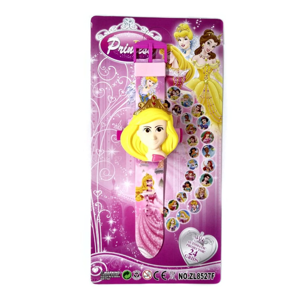 New Item! JAM TANGAN ANAK PEREMPUAN PRINCESS DISNEY PROYEKTOR JUMBO DIGITAL LED Baru!