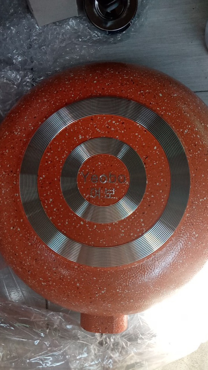 Panci Wajan Anti Lengket Granite Orange New Yeobo 30cm
