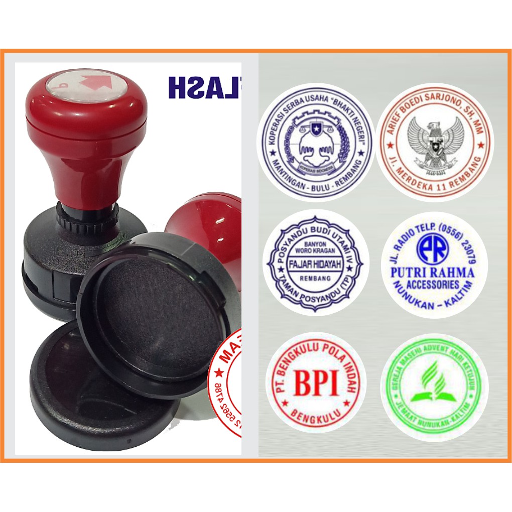

STEMPEL FLASH BULAT 3 WARNA UKURAN INSTANSI PEMERINTAH 40 mm