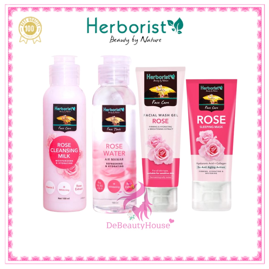 Herborist Rose Water | Herborist Cleansing Milk Rose  / Herborist Pembersih Wajah / Herborist Rose S