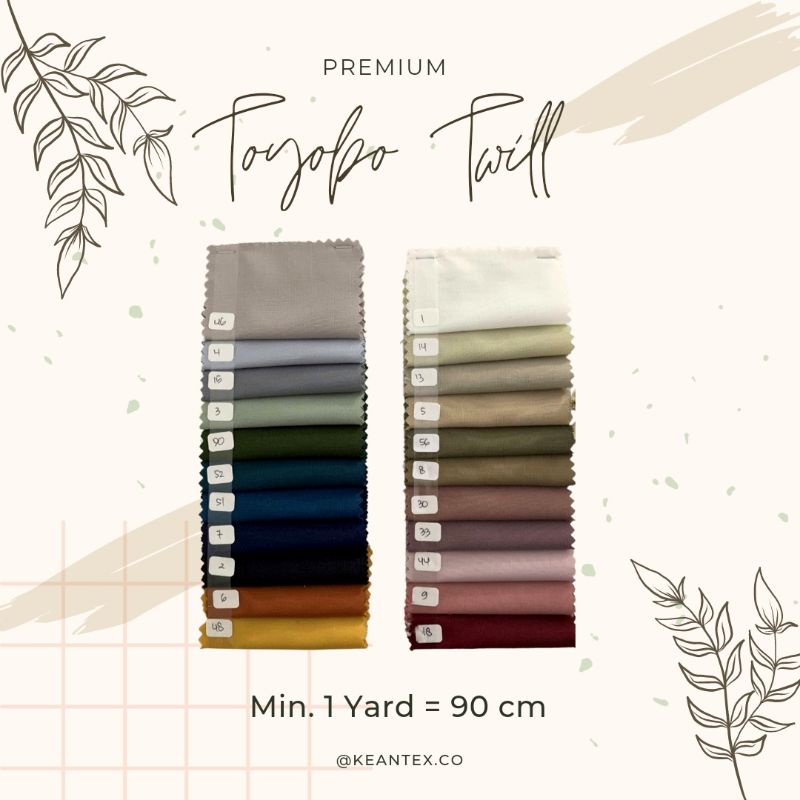 KAIN TOYOBO TWILL / MASIMO POLOS- JUAL PER YARD