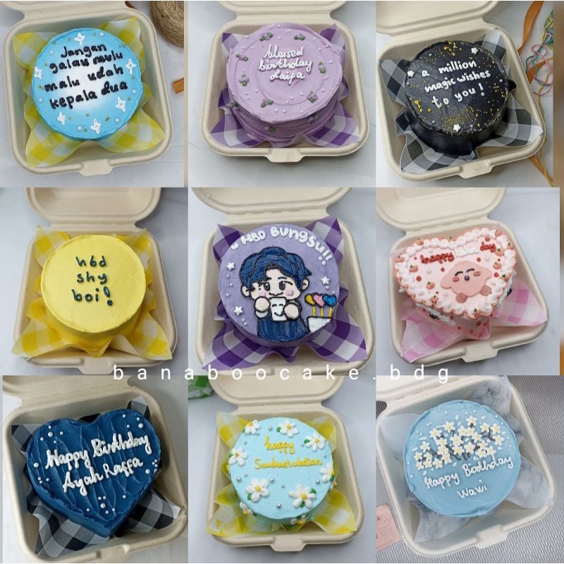 

korean lunch box cake bandung / bento cake / mini cake bandung / custom cake murah / kue ulang tahun / terlaris