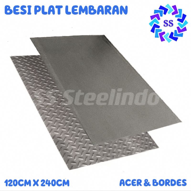 PLAT BESI LEMBARAN ACER-EYSER-BORDES (0,8MM 1MM 1,2MM 2MM 3MM)