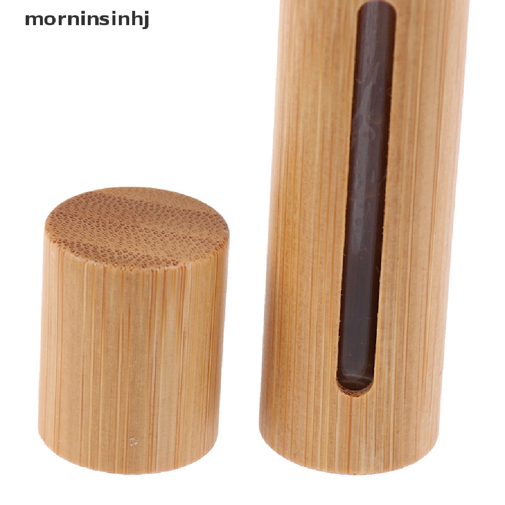 Mornin Botol Roller Kosong Isi Ulang 10ml Bahan Bambu Untuk Essential Oil