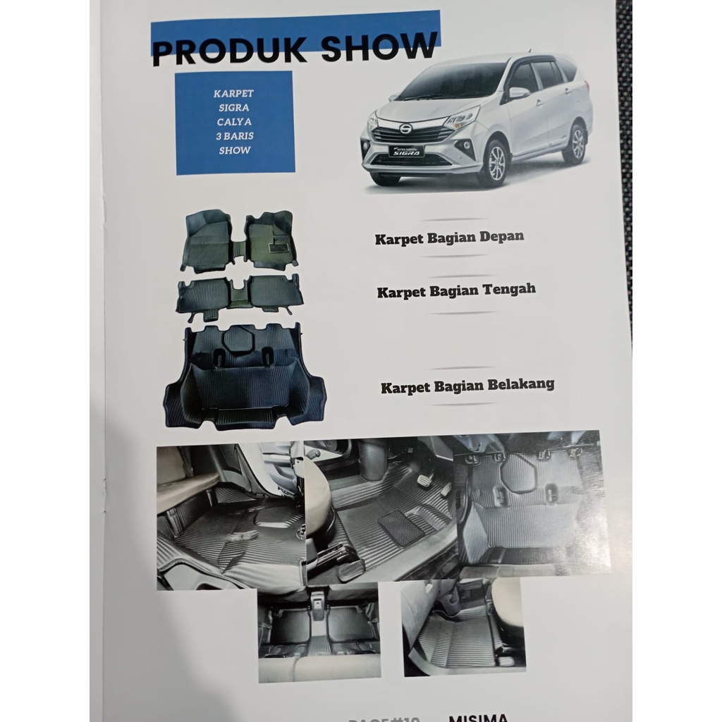Karpet Mobil 5D 3 Baris Toyota Calya Nissan Sigra  karpet alas kaki Car mart Karpet Alas Mobil Toyota Calya Nissan Sigra carbon karpet 5d premium karpet 5d premium Sigra &amp; Calya