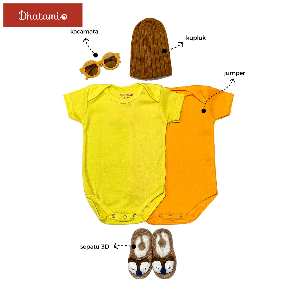 Dinatami Hampers Bayi | Jumper Bayi Polos Unisex | Hampers Newborn Baby Gift Set | Kado Lahiran Bayi