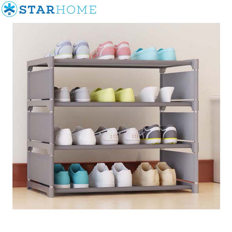 StarHome Rak  Sepatu  Portable  4 Susun Onde 4 Tiers Shoe 